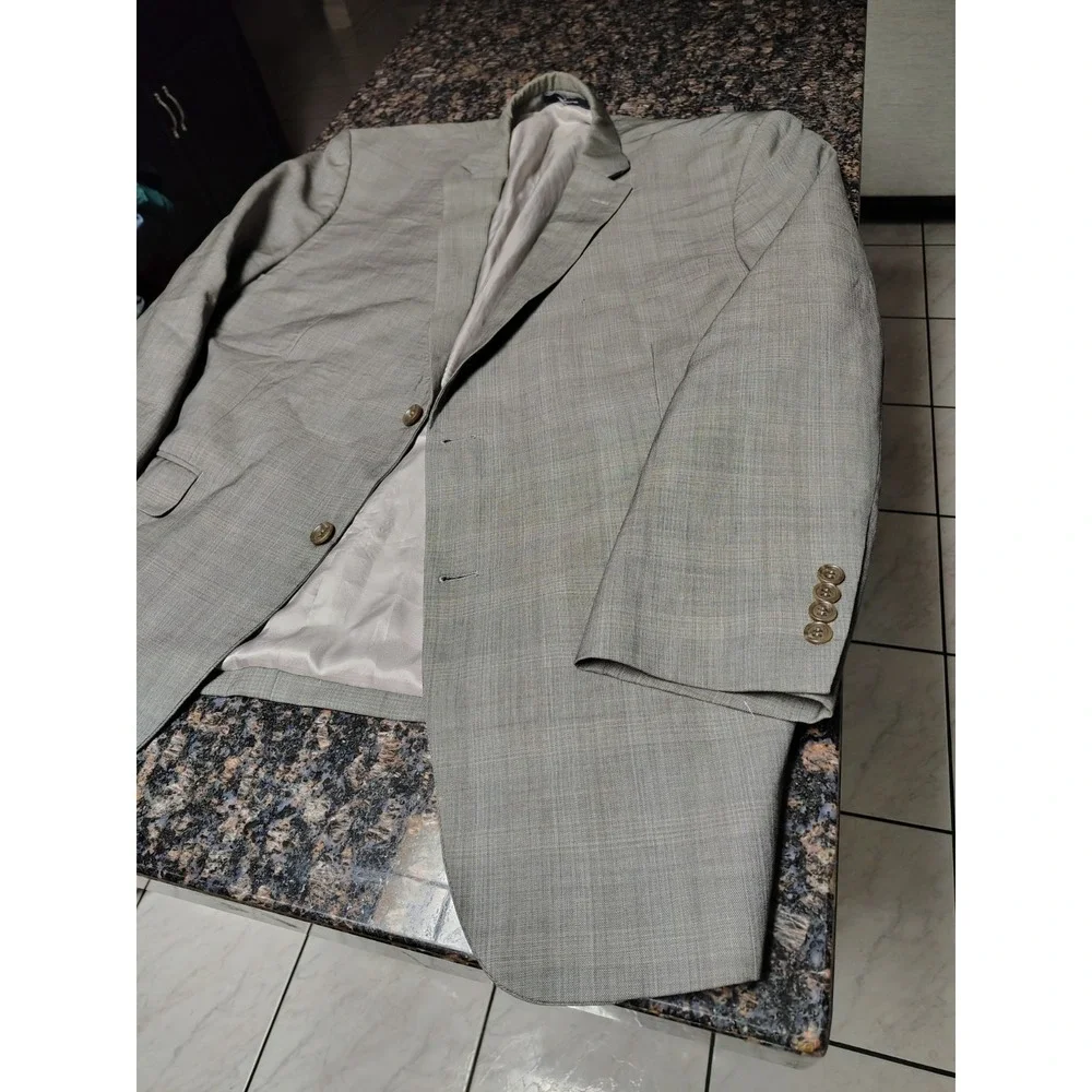 Daniel Hechter Paris Grey Wool Blend Blazer Jacket Men Size 50R